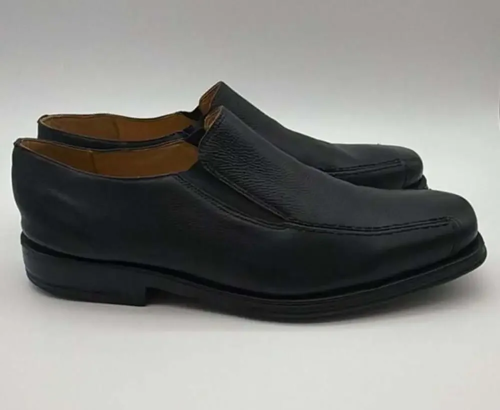 Sandro Men's Black Leather Slip-On Loafers